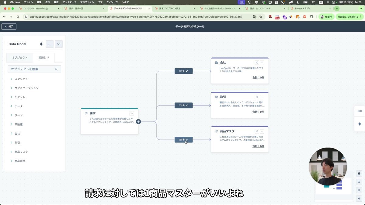 データモデル作成ツールの全体ビュー