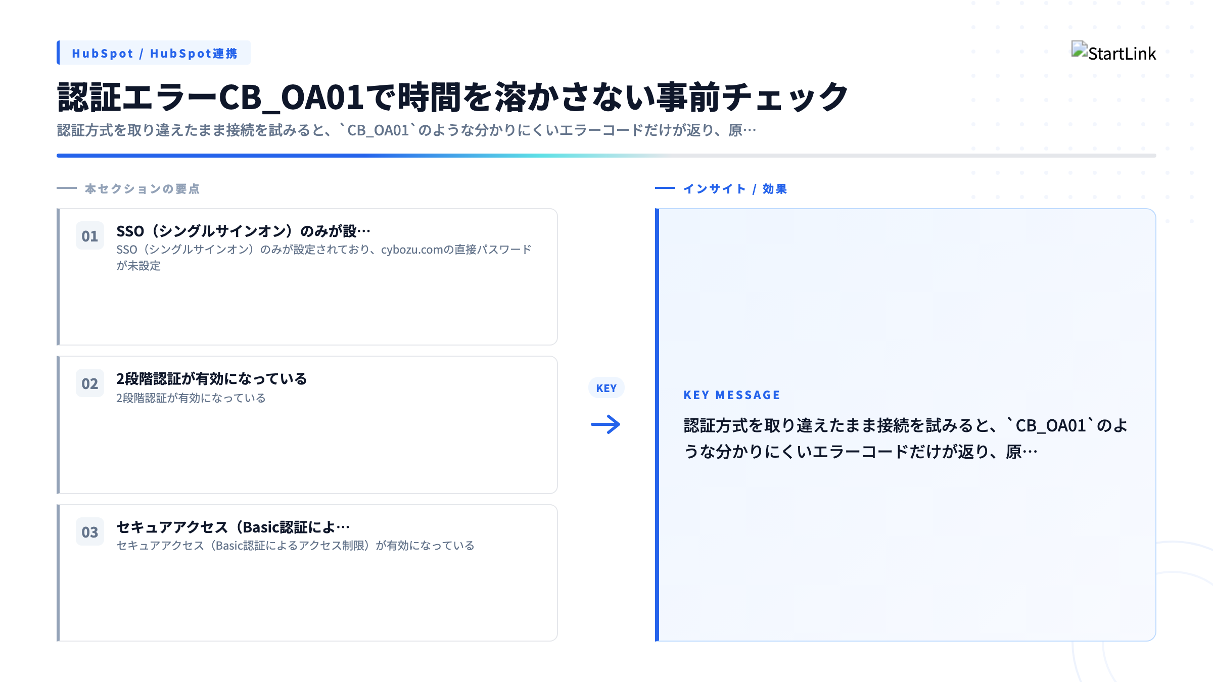 認証エラーCB_OA01で時間を溶かさない事前チェック