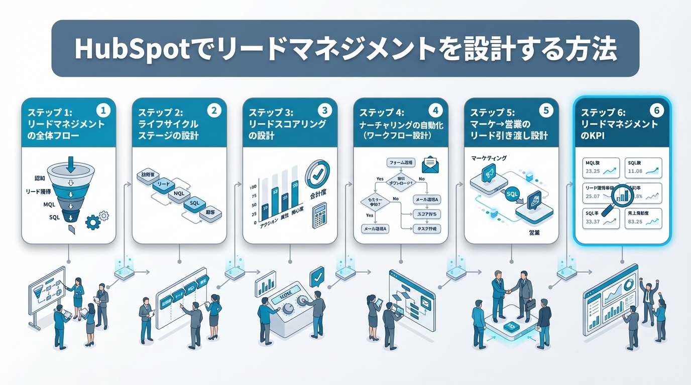 HubSpot CRMコンタクト管理画面