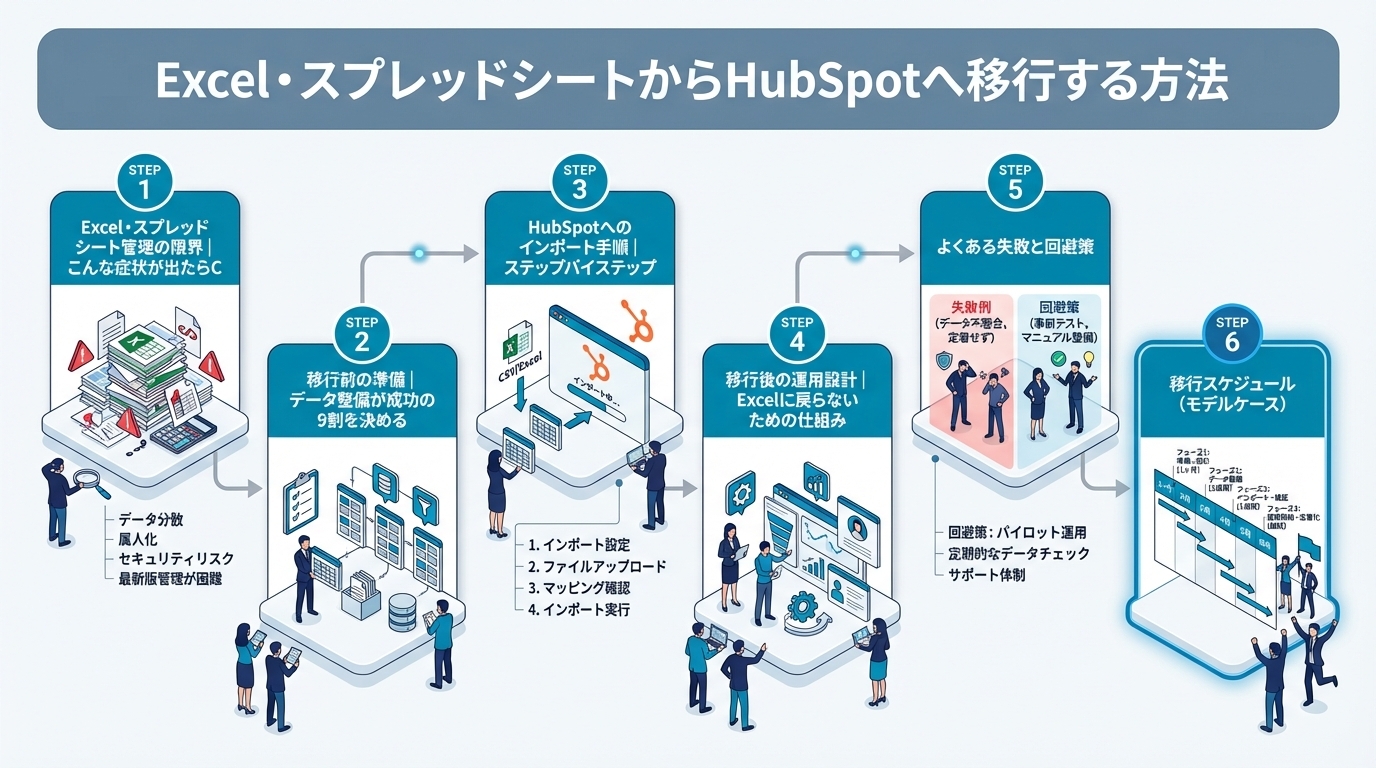 HubSpot CRMコンタクト管理画面