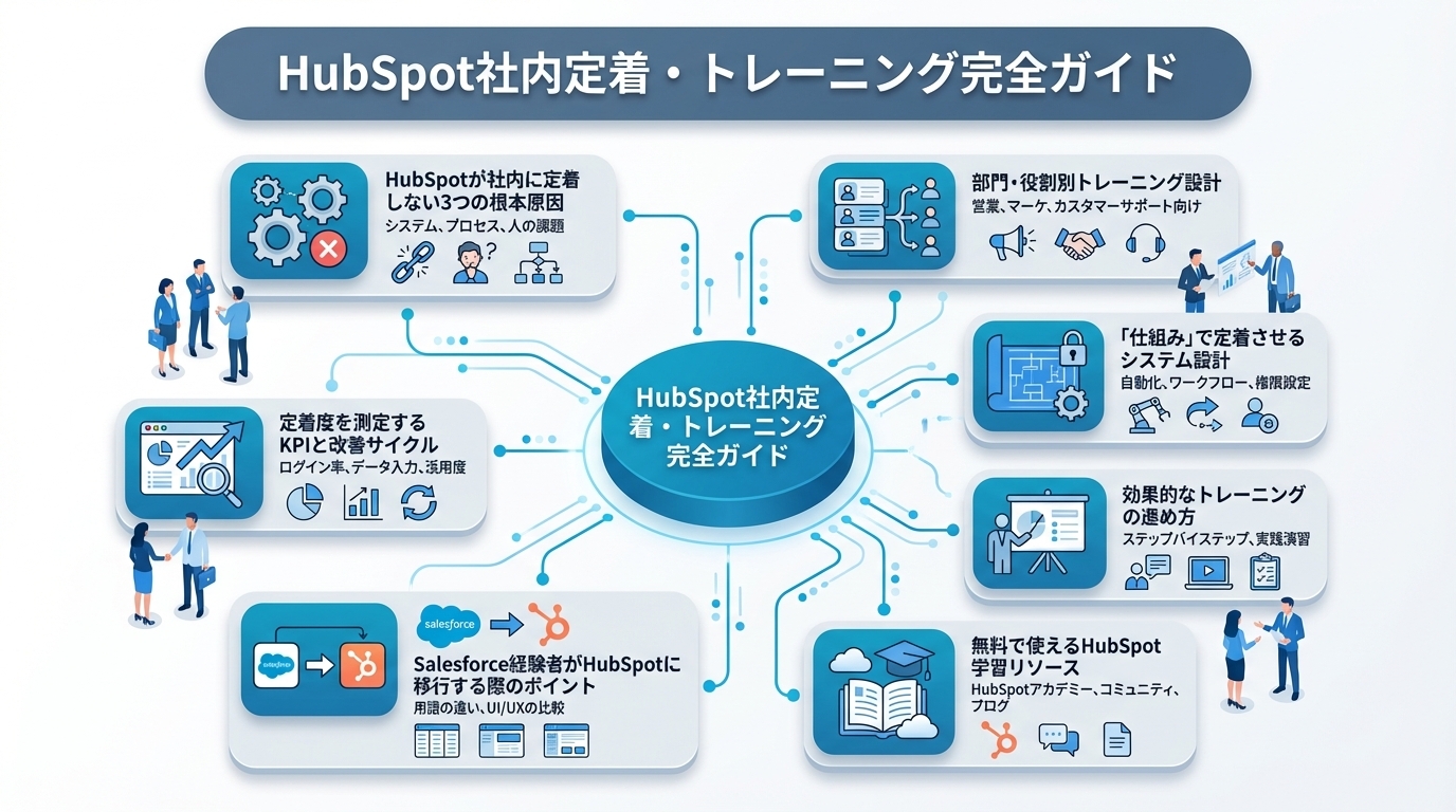HubSpotダッシュボード・レポート画面