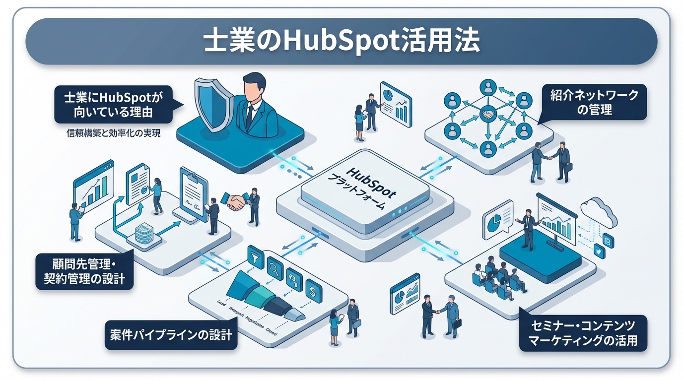 HubSpotワークフロー自動化画面