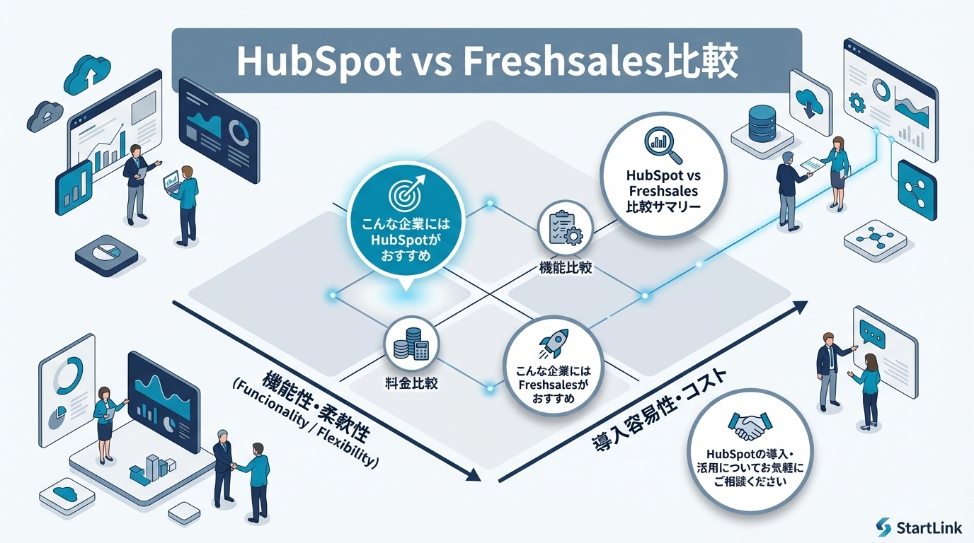 HubSpot vs Freshsales比較｜中小企業CRMの最適解