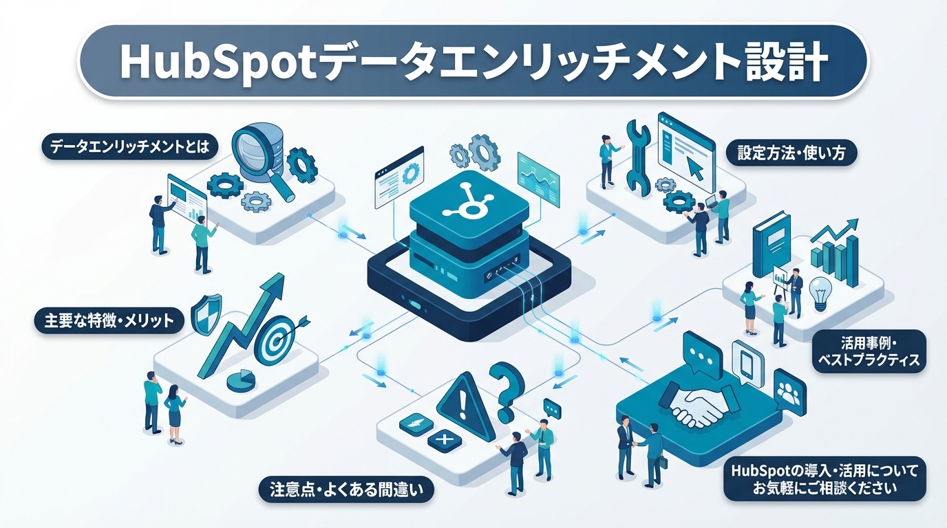 HubSpotデータエンリッチメント設計｜CRMデータ品質を自動で向上させる仕組み