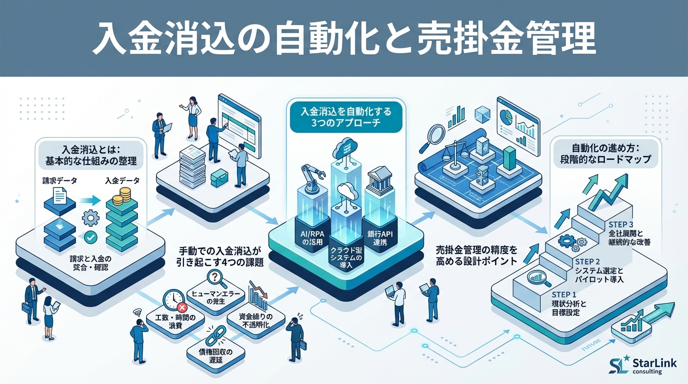 入金消込の自動化と売掛金管理｜販売管理と会計をつなぐ入金管理の設計