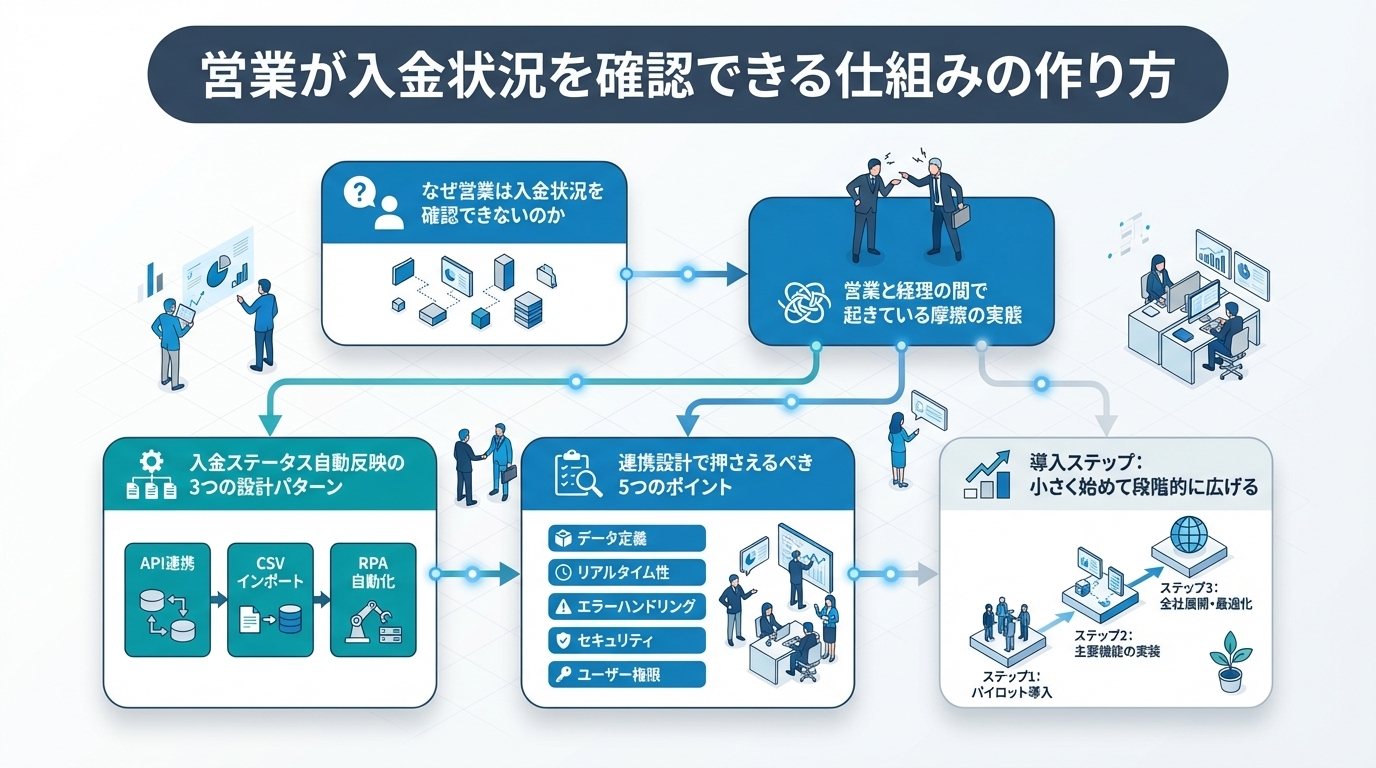 営業が入金状況を確認できる仕組みの作り方｜販売管理×会計連携で部門の壁をなくす