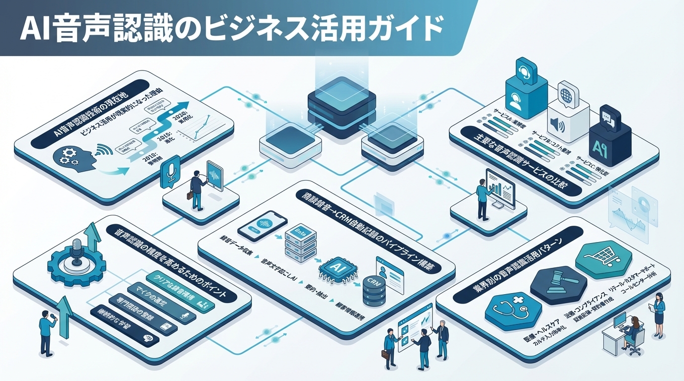 AI音声認識のビジネス活用ガイド｜商談録音からCRM自動記録まで実現する方法