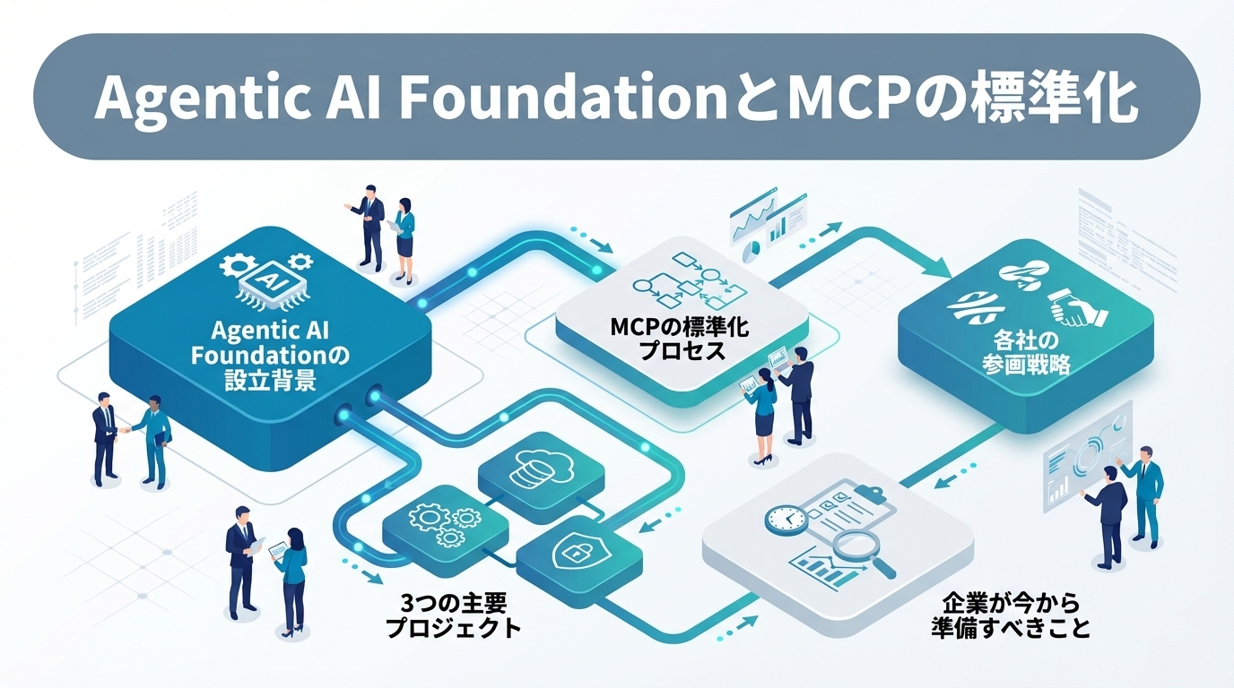 Agentic AI FoundationとMCPの標準化｜OpenAI・Google・Microsoftが参画するAI連携基盤