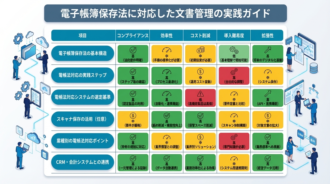 電子帳簿保存法に対応した文書管理の実践ガイド｜要件・システム選定・運用ルール