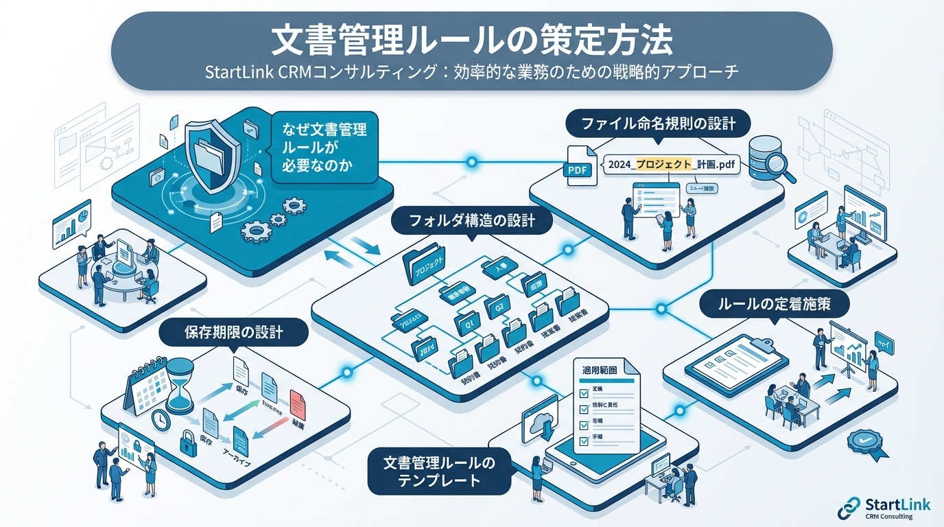 文書管理ルールの策定方法｜命名規則・フォルダ構造・保存期限の設計ガイド