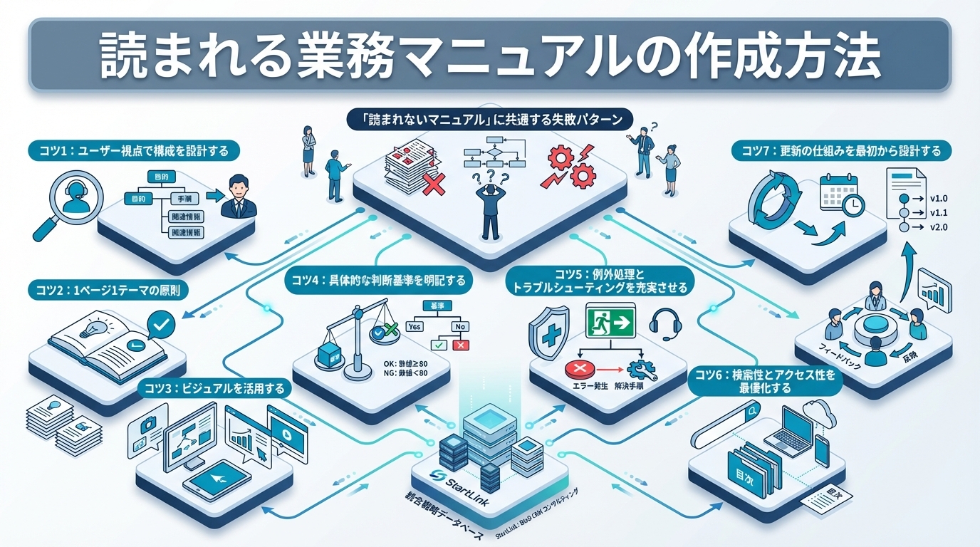 読まれる業務マニュアルの作成方法｜現場で使われるマニュアル設計の7つのコツ