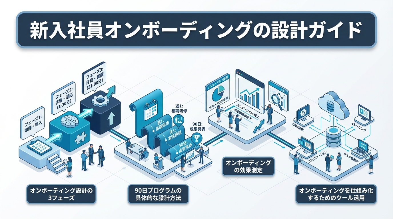 新入社員オンボーディングの設計ガイド｜90日で即戦力化するプログラムの作り方