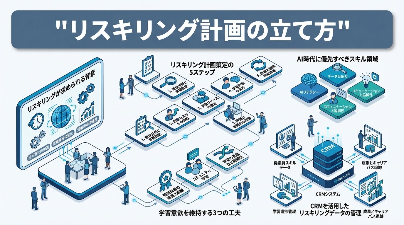 リスキリング計画の立て方｜AI時代に必要なスキルの特定から研修設計までの実践ガイド