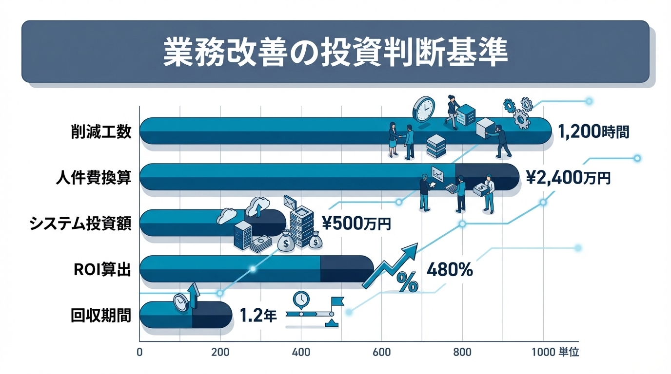 業務改善の投資判断基準｜稟議で問われるROI試算と意思決定のポイント