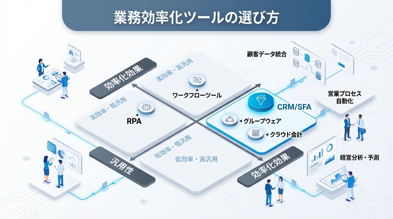 業務効率化ツールの選び方｜目的別SaaS比較と導入判断のフレームワーク
