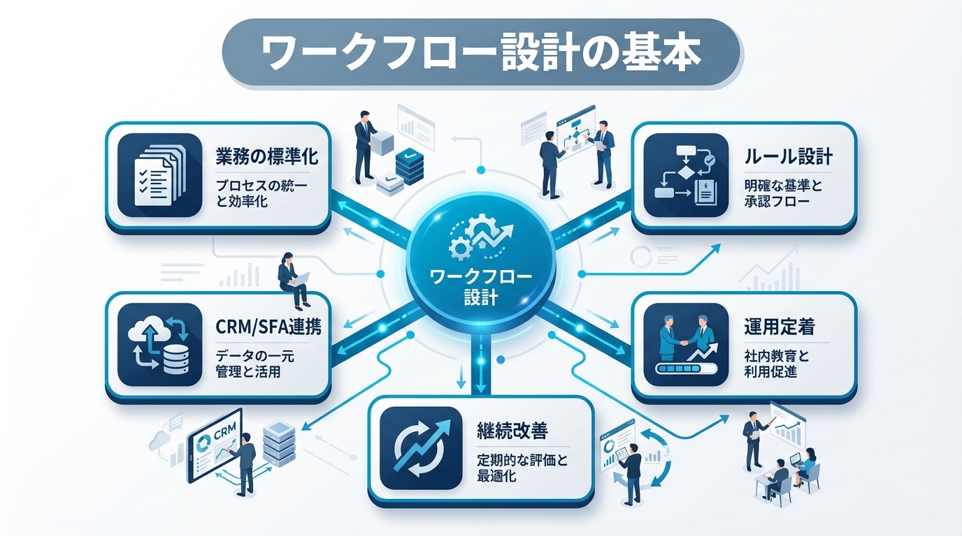ワークフロー設計の基本｜業務フローを仕組み化して属人化を防ぐ方法