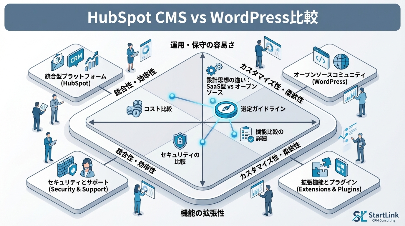 HubSpot CMS vs WordPress比較｜BtoB企業のWebサイト構築はどちらが最適か
