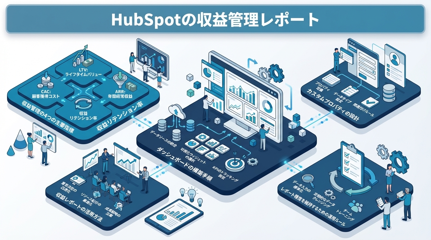 HubSpotの収益管理レポート｜ARR・MRR・チャーンレート・LTVダッシュボードの構築