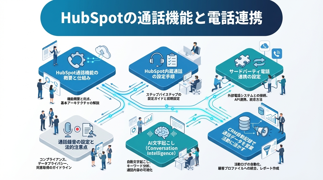 HubSpotの通話機能と電話連携｜録音・AI文字起こし・CRM自動記録の活用法