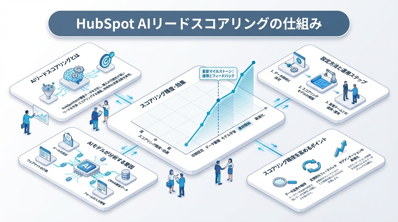 HubSpot AIリードスコアリングの仕組み｜予測スコアリングの精度向上とチューニング方法