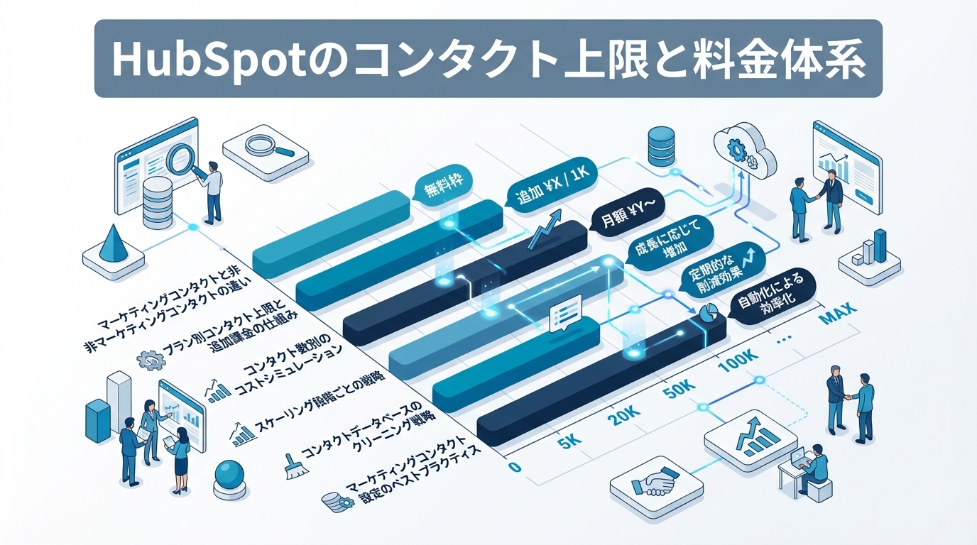 HubSpotのコンタクト上限と料金体系｜1,000件→10万件のスケーリング戦略