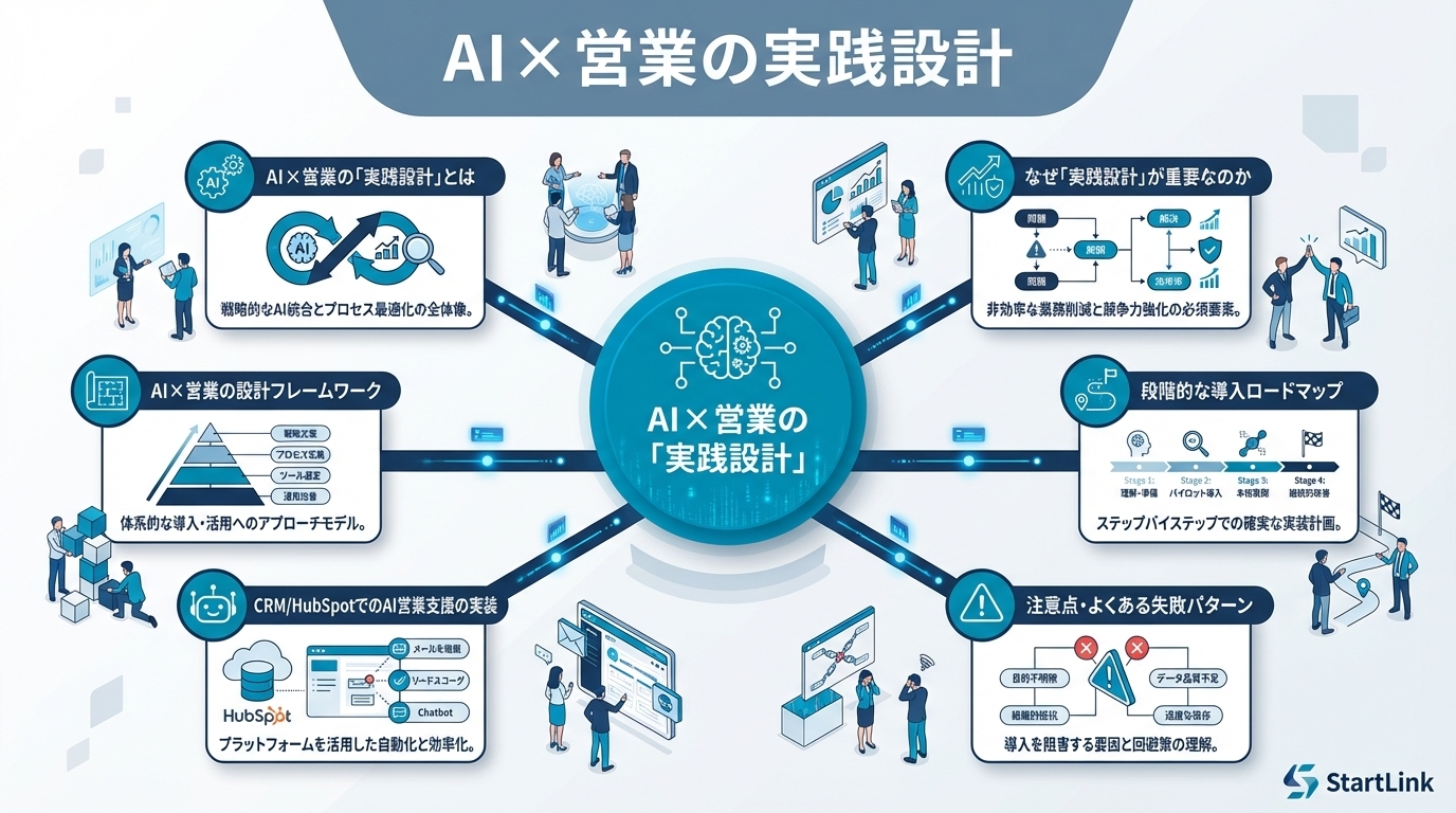 AI × 営業の実践設計｜予測分析・自動化・パーソナライズを組織に実装する方法