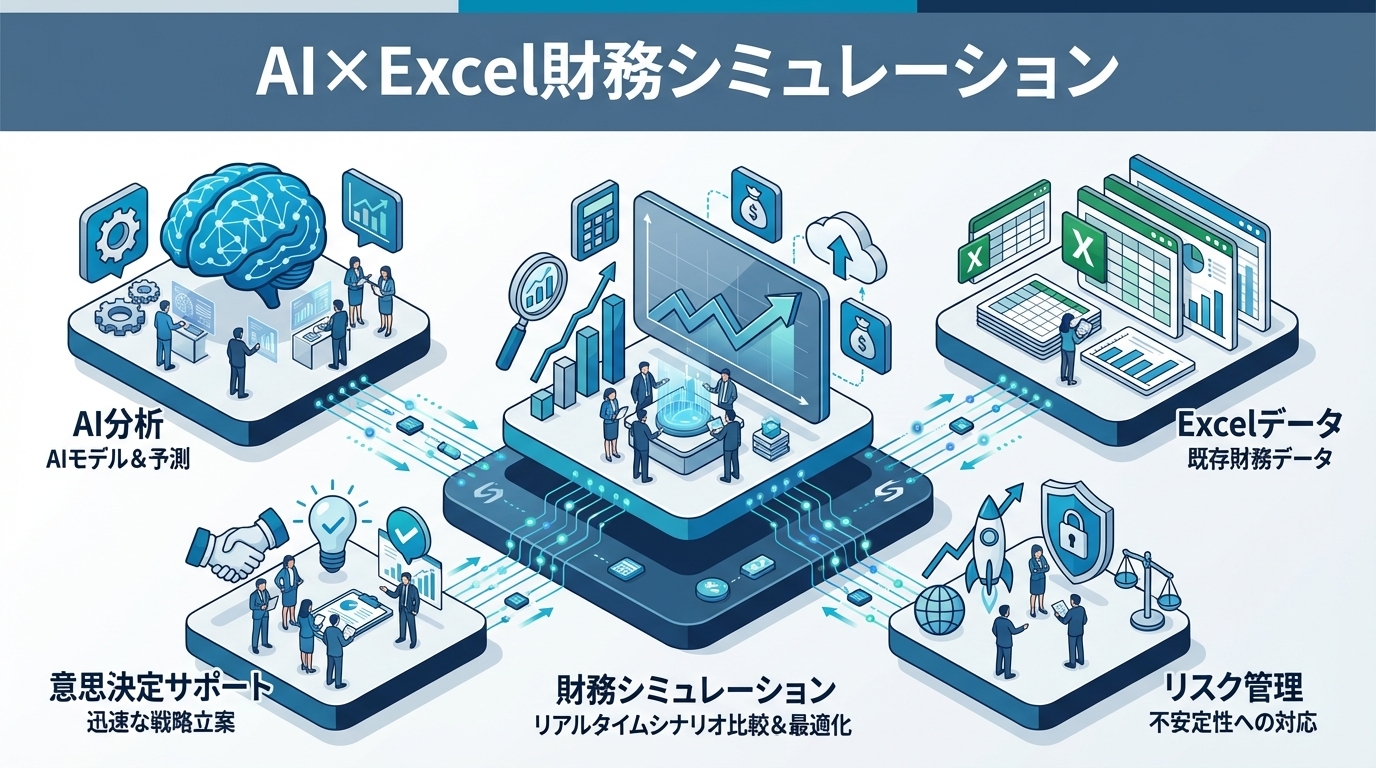 AI × Excelで財務シミュレーションを高速化｜売上予測・感度分析・シナリオプランニングの実践手法