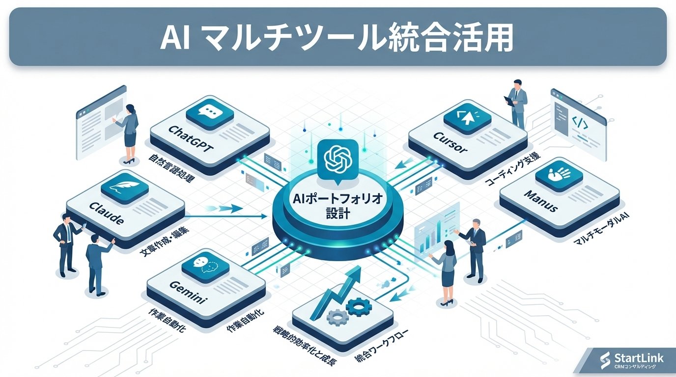 AIマルチツール統合活用ガイド｜ChatGPT・Claude・Gemini・Cursorの使い分け戦略