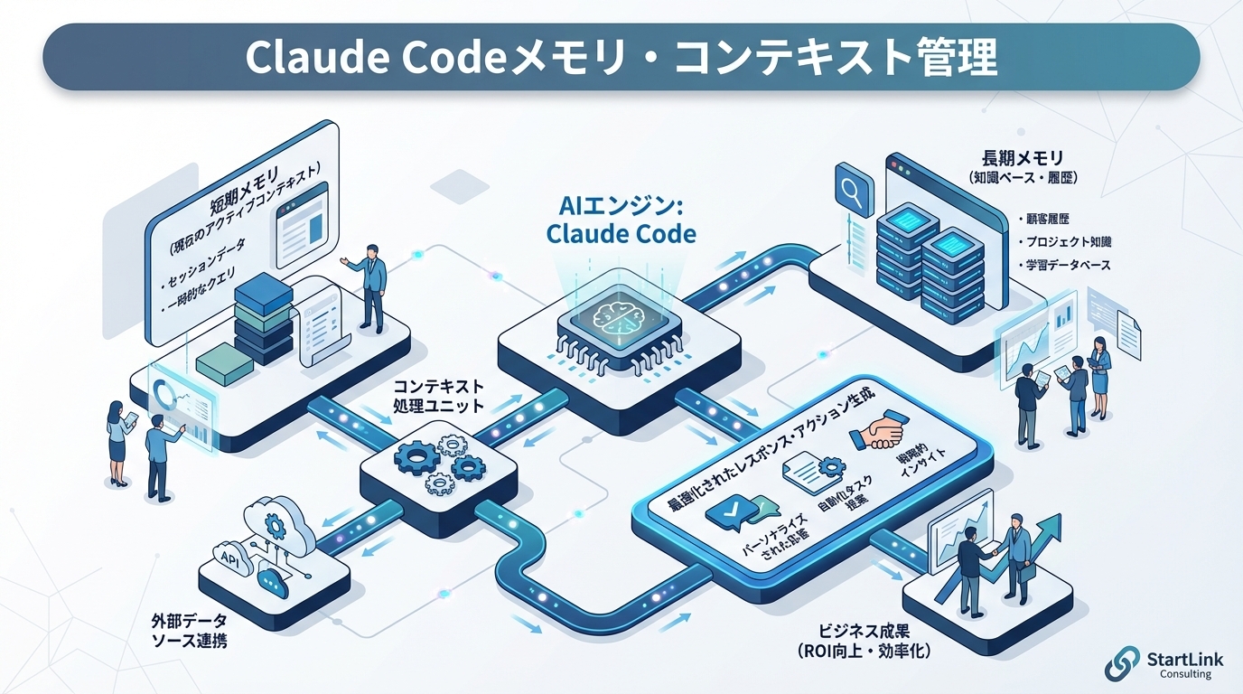 Claude Codeのメモリ・コンテキスト管理｜CLAUDE.md設計からプロジェクト知識の永続化まで