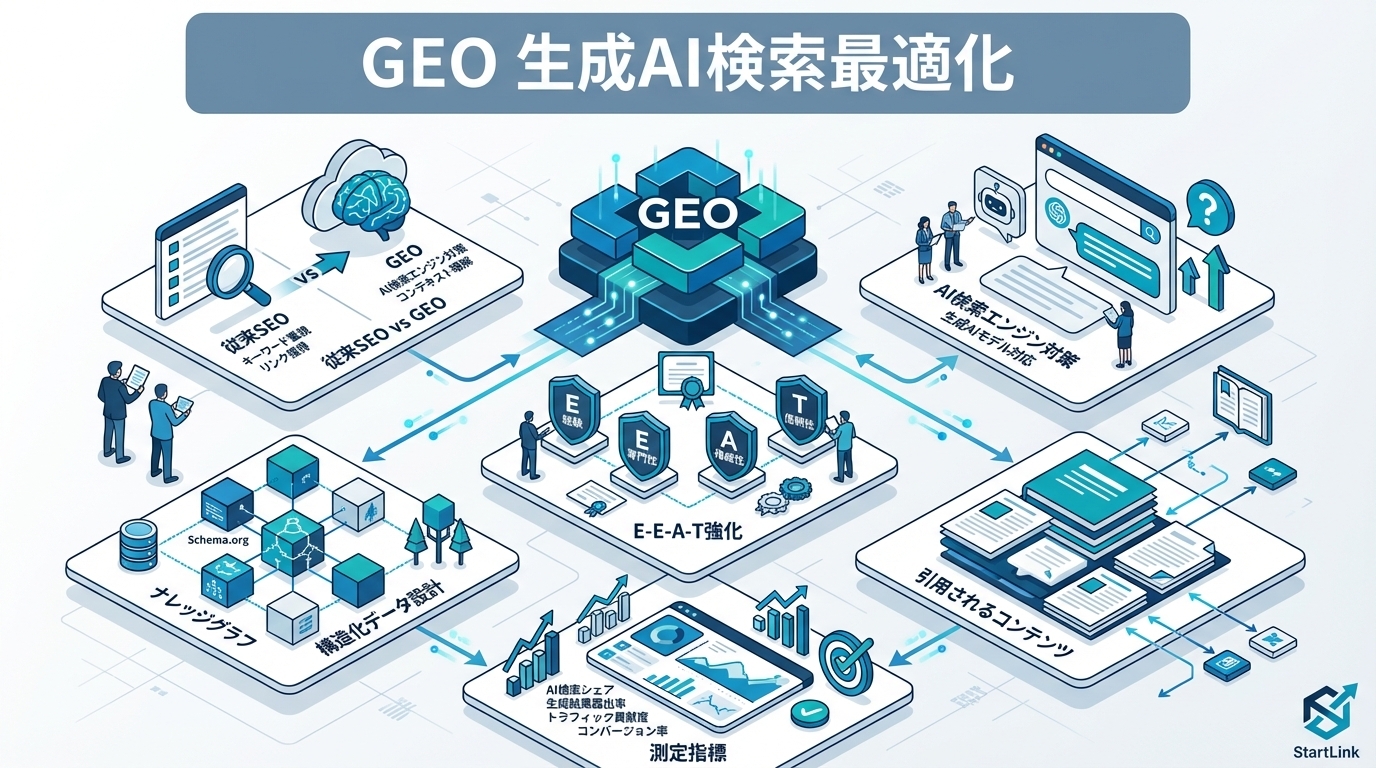 GEO（生成AI検索最適化）とは？SEOの次に来る検索戦略の全体像と実践手法