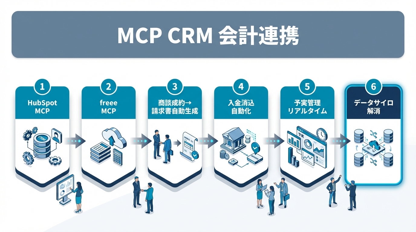MCP×CRM×会計連携ガイド｜HubSpotとfreeeをAIでリアルタイム統合する方法